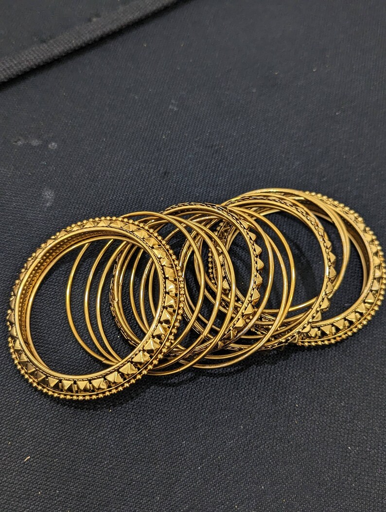 Antique Gold Bangles / Indian Bangles / Traditional Jewelry / Etsy