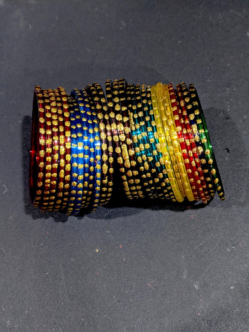 Indian Glass Bangles / Half dozen Bangles / Baby Shower / Etsy