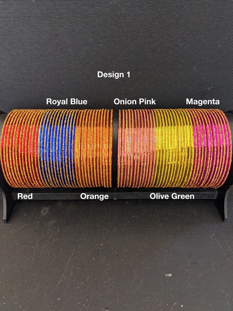 SALE Big Size Bangles / 2x10 / 2x12 / Colorful Thin Glitter Metal