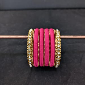 CLEARANCE SALE / Set of 11 Colorful bangles / Silk Thread and Stone Metal Bangles Combo / Indian Wedding Bangles / Handmade Bangle Bracelet