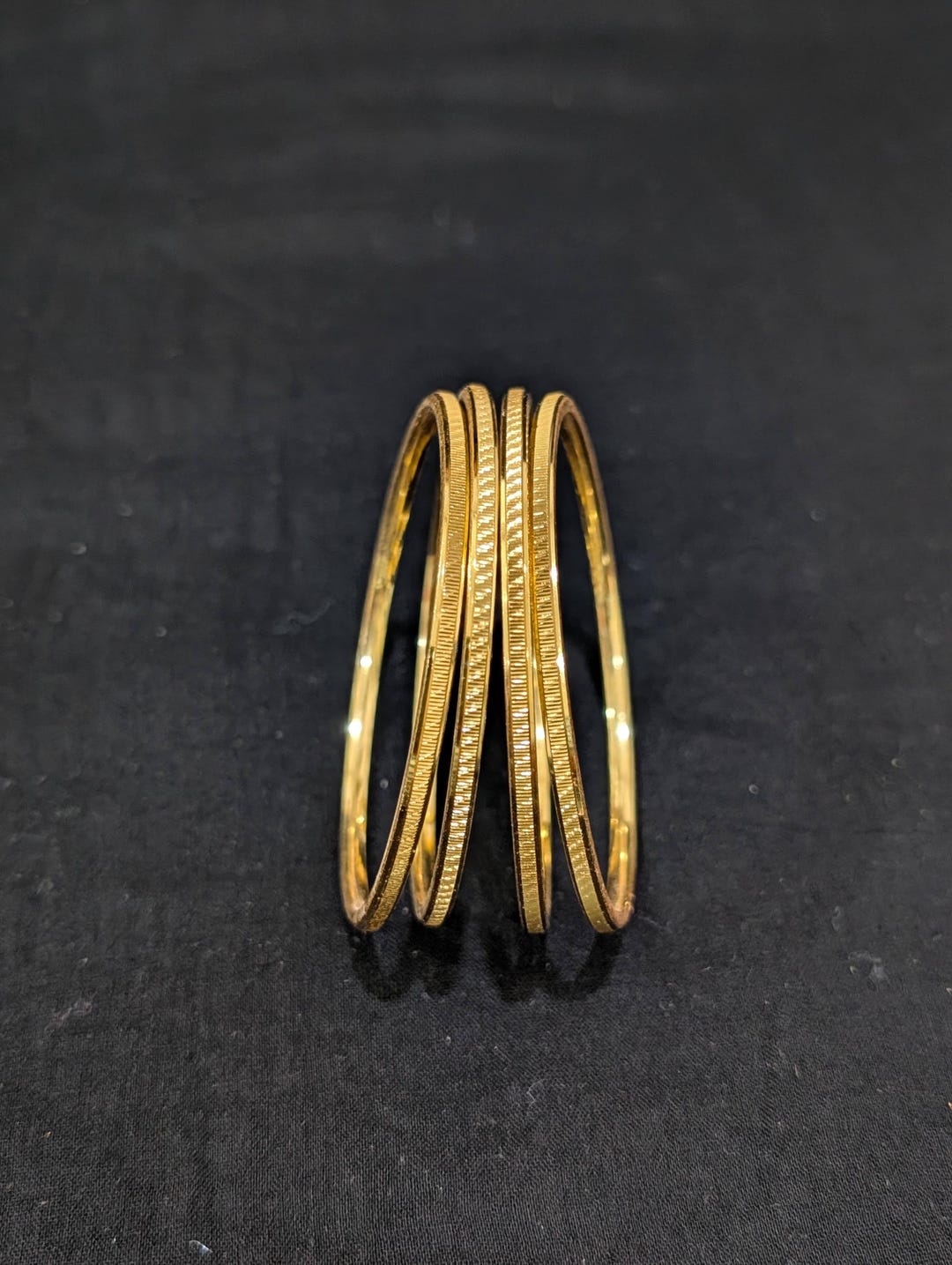 Set of 4 Bangles / Indian Bangles / Traditional Jewelry / Bright Gold ...