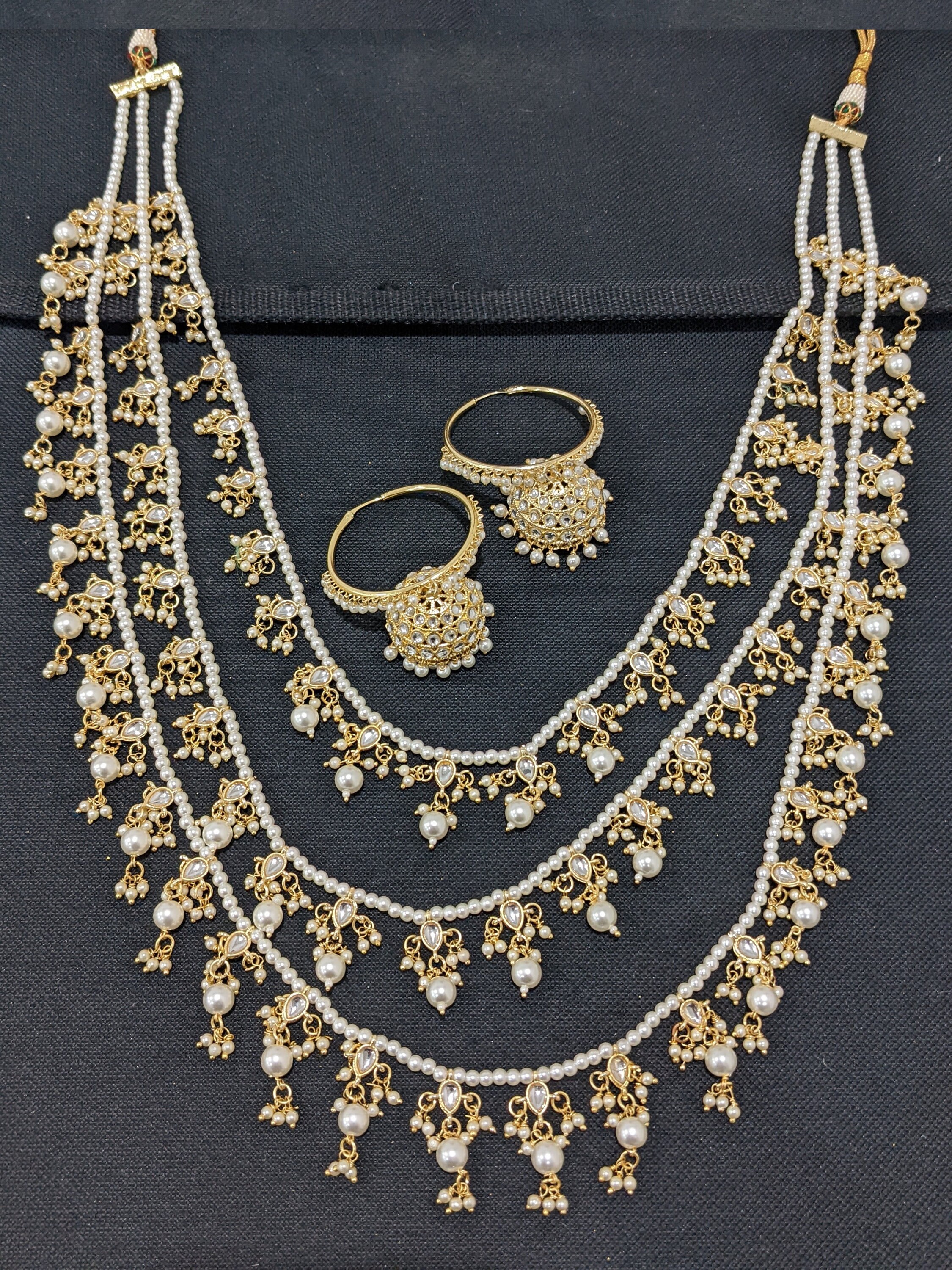 Rani Haar Necklace / Hoop Jhumka 