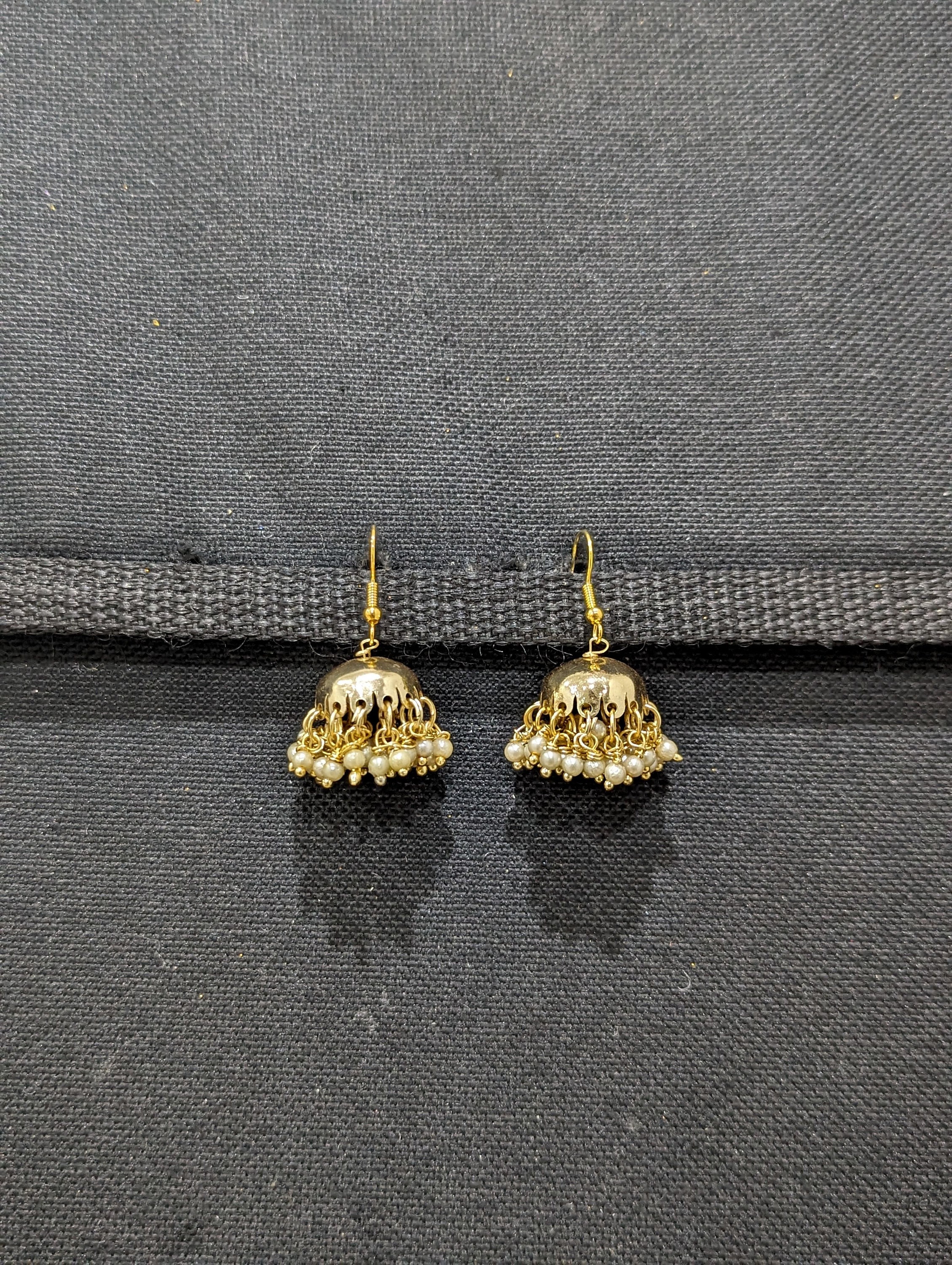 22k Yellow Gold Beaded Patterned Jhumka Earrings - ER-1403-sgquangbinhtourist.com.vn