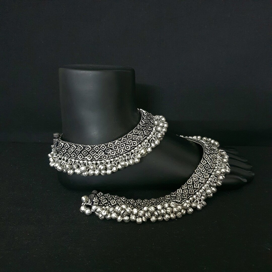 Ghunghur Bead Dangle Grand Anklets / Pair Anklets / Indian Etsy