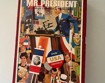 Vintage 1967 3M Bookshelf Game Mr President