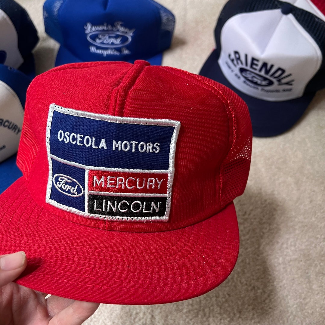 Vintage Ford Dealership Trucker Cap Snapback Osceola Etsy