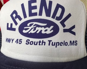 Vintage Unworn Ford SnapBack Trucker Cap Tupelo Mississippi