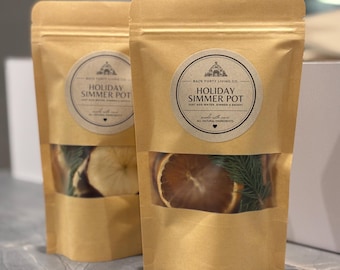 Holiday Simmer Pot Kit – Natural Home Fragrance, Christmas Stovetop Potpourri