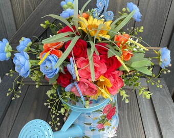 Summer Floral Centerpiece, Garden Decor, Summer Arrangement, Summer Florals, Floral Arrangement, Summer Centerpiece, Mother's Day Gift