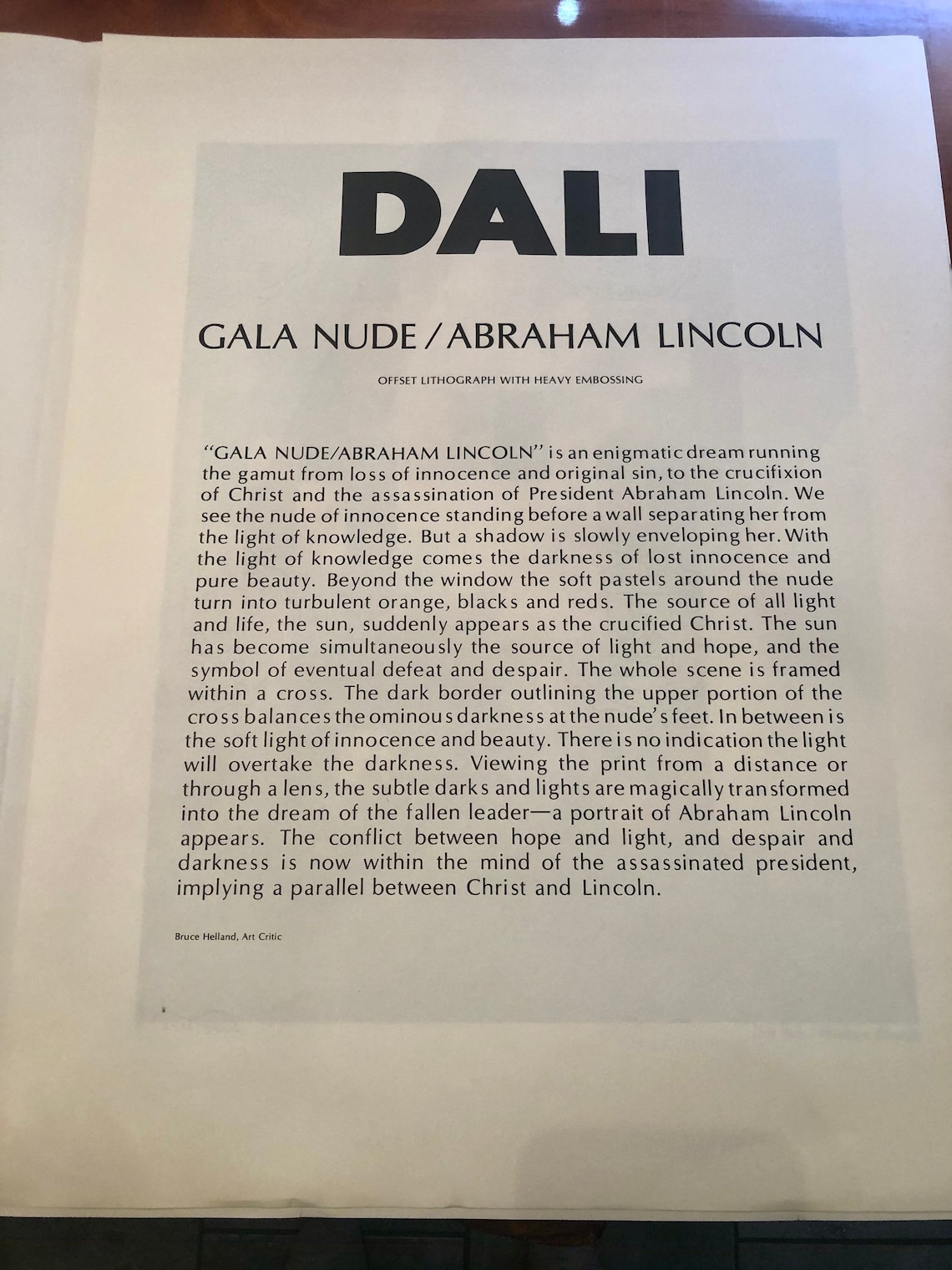 Salvador Dalí­ - Gala Nude / Abraham Lincoln After 