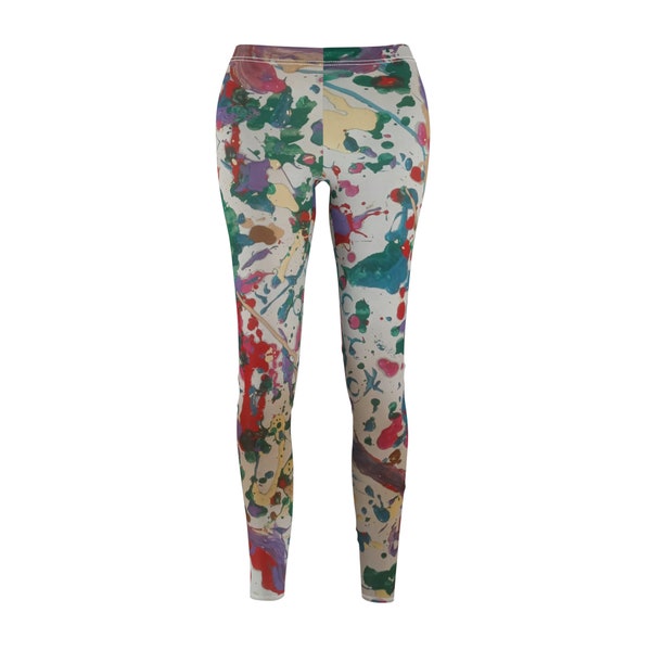 Jackson Pollack Inspired Art by MT Smith Women's Cut & Sew Casual Leggings (AOP)