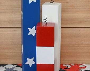 July 4th wood firecracker decoration