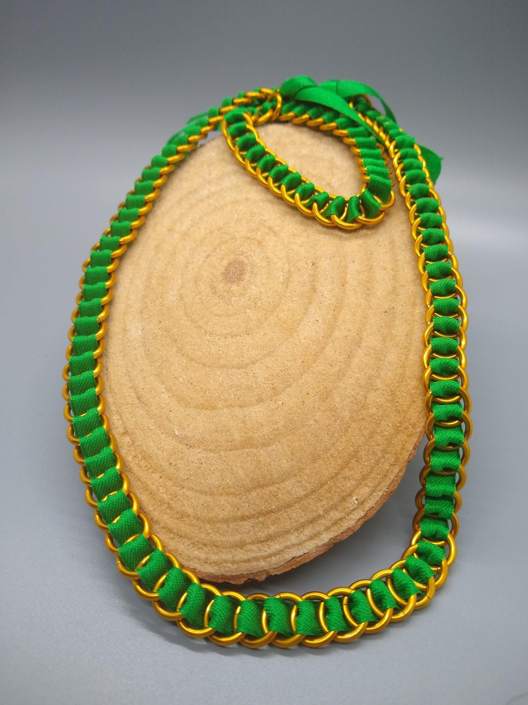 Chainmail Jewelry Set - Ribbon Chain, Lightweight Aluminum Chainmail ...