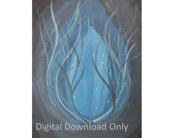 Digital Artwork Home Decor - Digital Print, Instant Download, Modern Home Decor, Tree Art Print, Printable Wall Art
