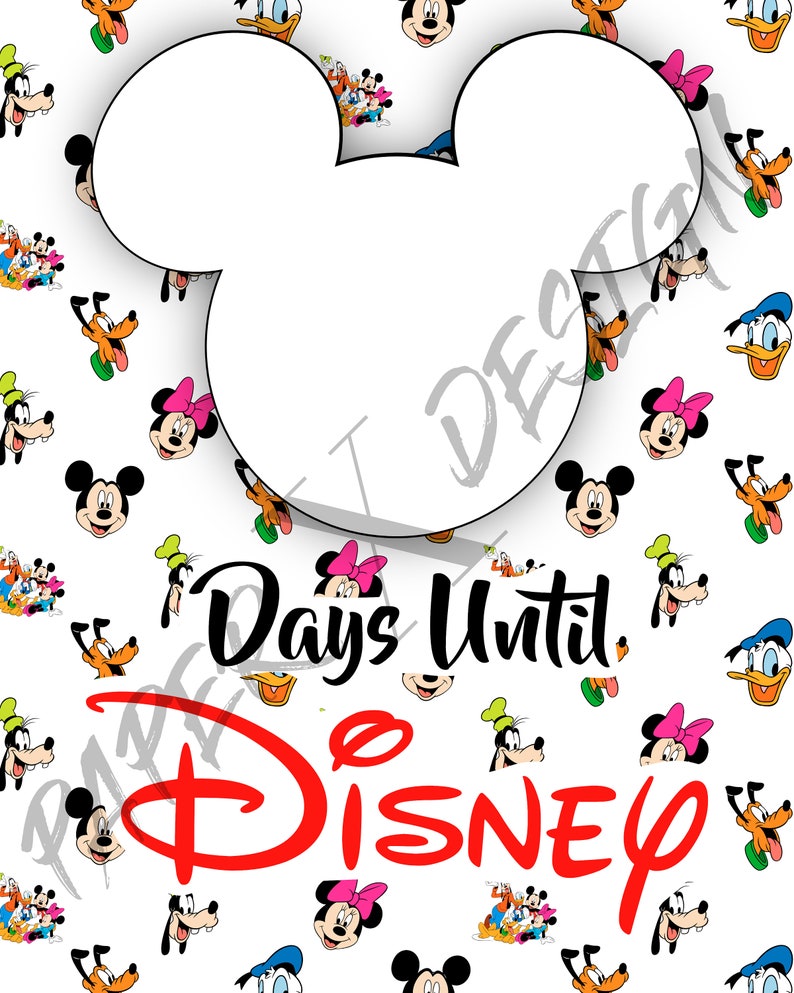 Disney Countdown Pattern Days Until Disney Printable Etsy
