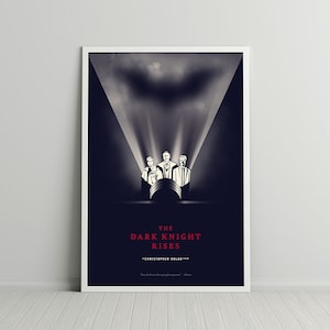 The Dark Knight Rises Movie Poster | Christopher Nolan | minimalist movie poster | TDKR alternative film print