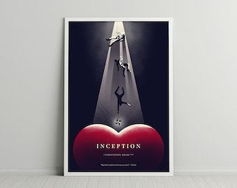 Inception Movie Poster: Christopher Nolan Film, Minimalist Print