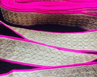 Decorative Fabric Trim, Trim Craft Supply Beaded- 1.25 Inches Wide