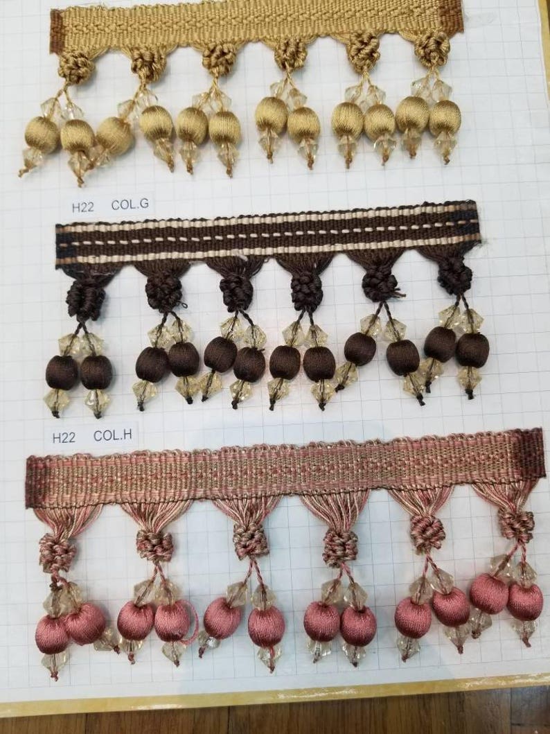 Beaded Tassel Trim Sold by the Yard Usable for Tassel Fringe Etsy Canada
