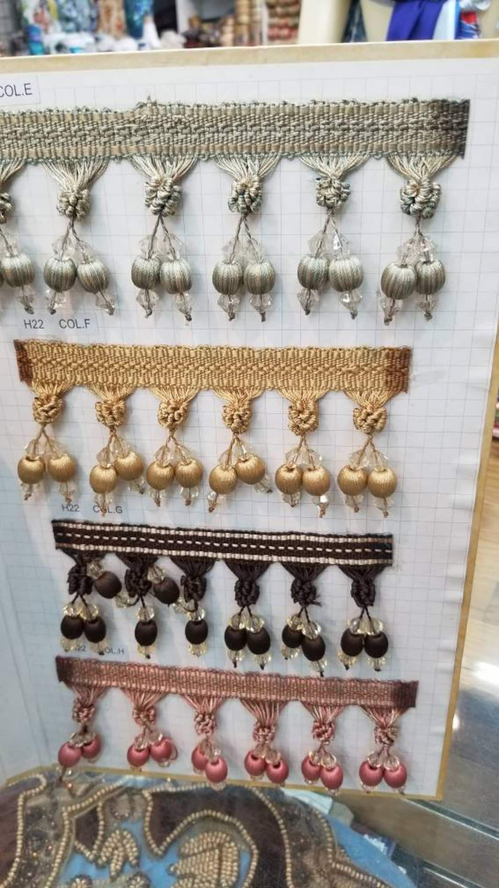 Beaded Tassel Trim Sold by the Yard Usable for Tassel Fringe Etsy Canada