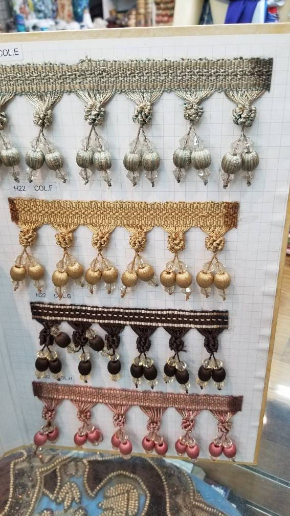 Beaded Tassel Trim Sold by the Yard Usable for Tassel Fringe Etsy Canada