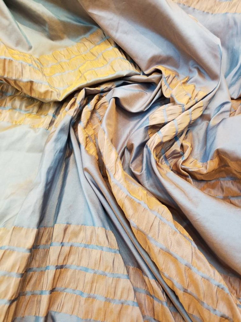 Blue Purple 611 Striped Silk Shantung main image 0