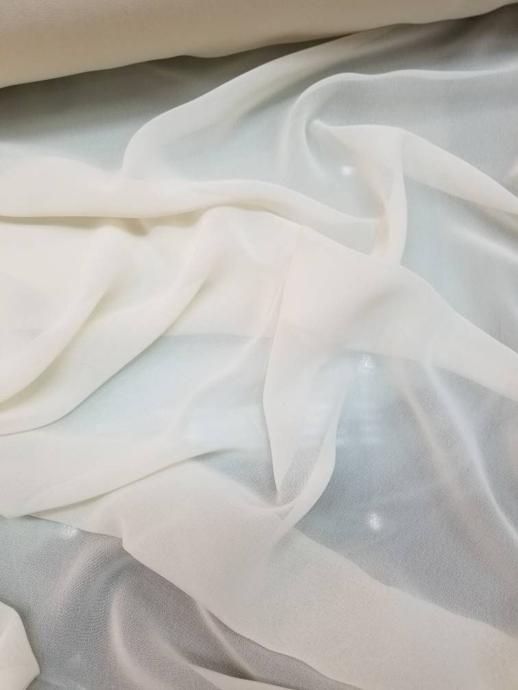 French Chiffon off white color 57 wide. Usable for | Etsy