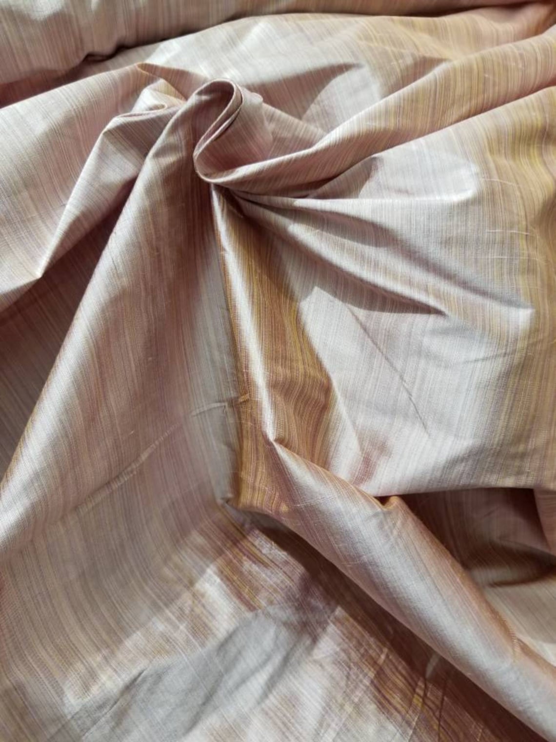 Pin Stripe Iridescent Silk Shantung 54 Wide Usable for Etsy