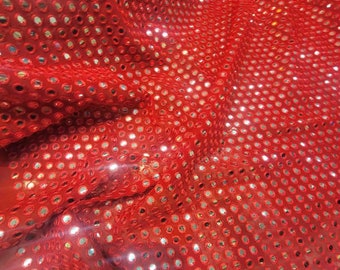 Weiche Spiegelarbeit Chiffon bestickt Stoff verwendbar für Bekleidung, Accessoires und Innenausstattung.