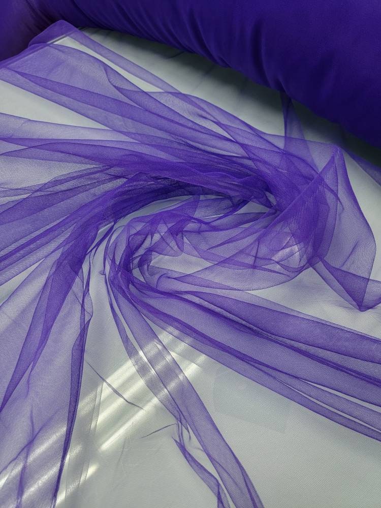 Puple Mesh Mesh Super Fine Soft Bright Purple Color Tulle/mesh 60