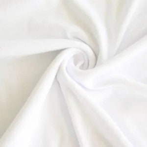 White Colr Poly Mikado/Zibelline  Fabric. 60&quot; Wide Mikado Fabric is a unique blend makes this fabric soft & Gives Structure to  Dress.