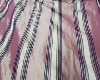 100% Silk Taffetta/Dupion stripe  fabric by yard  54" wide. Can be used for Clothing and Interior Designing.