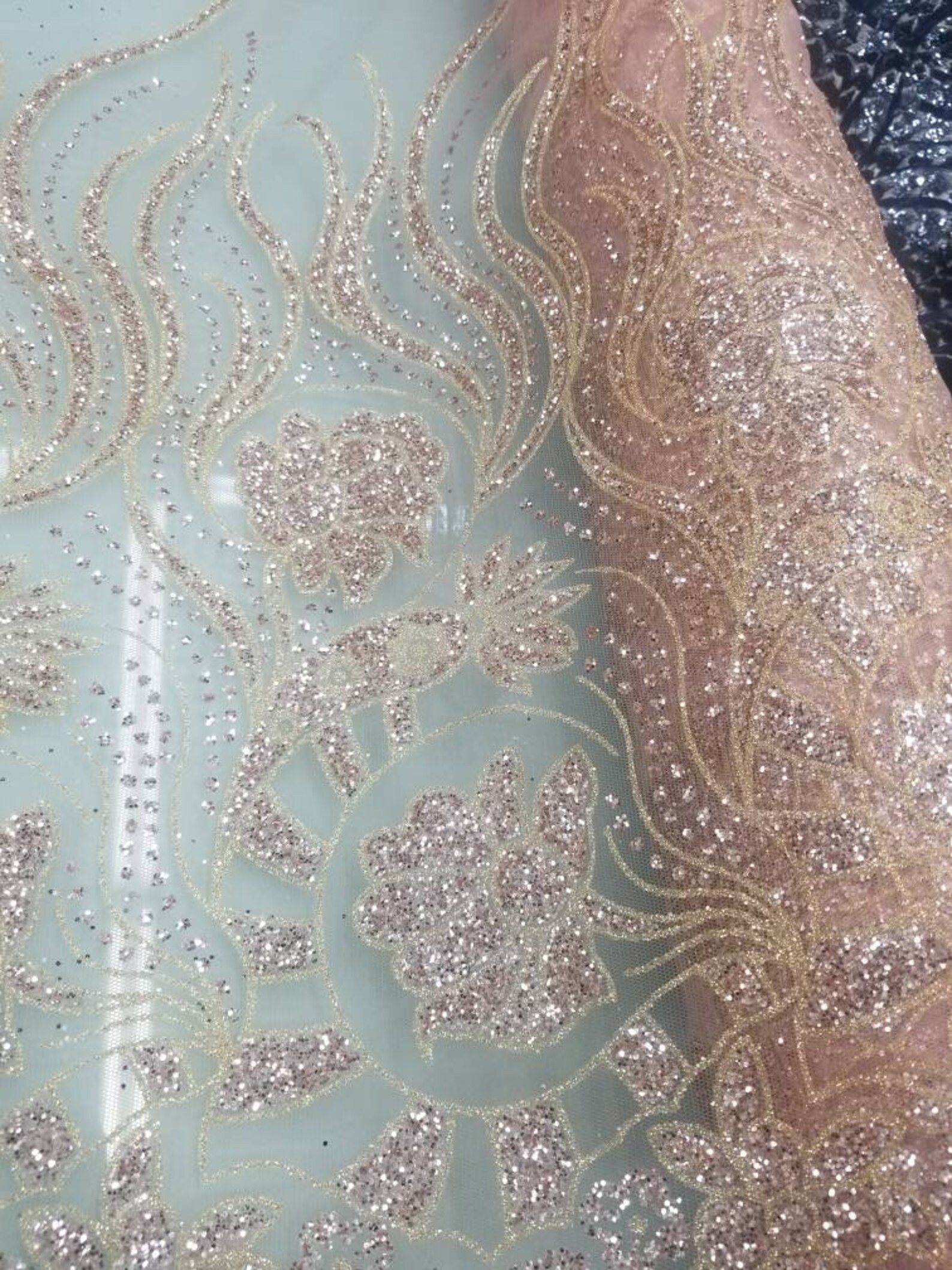 Glitter Metallic Fabric Usable for Decoration and Apparel. Etsy