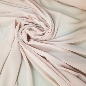 This is a soft chiffon Pebble Georgette usable for apparel,accessories and interior designing. 58 inches wide.