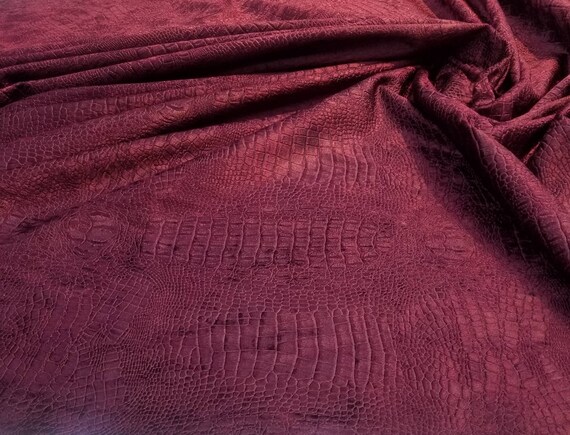 Alligator print heavy poly velvet fabric 54 inches wide usable for Upholstery drapery table cloth jacket curtain wall hanging and much more.