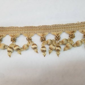 Beaded Tassel Trim sold by the yard usable for Tassel Fringe,  Fabric Fringe , Lampshades, Pillows covers , Curtains and for all Home Decor.