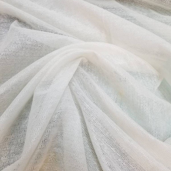 Tissu léger d’interfaçage fusible pour t-shirt stabilisateur de courtepointe, masques faits à la main, fusible non tissé d’un côté, fer sur tissu de 60 po