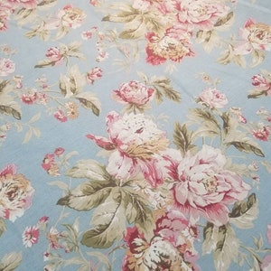 Heavy weight structured Cotton linen floral desig usable for Upholstery and draperies table linen & more  54 inches wide sold by the yard.