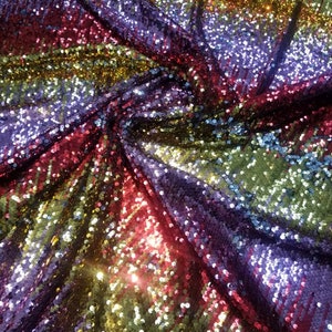 Séquence multicolore irréversible et irréversible sur tissu extensible de 56 po. de large, utilisable pour la confection d'accessoires de vêtements pour décorations d'intérieur, tissus pour théâtre