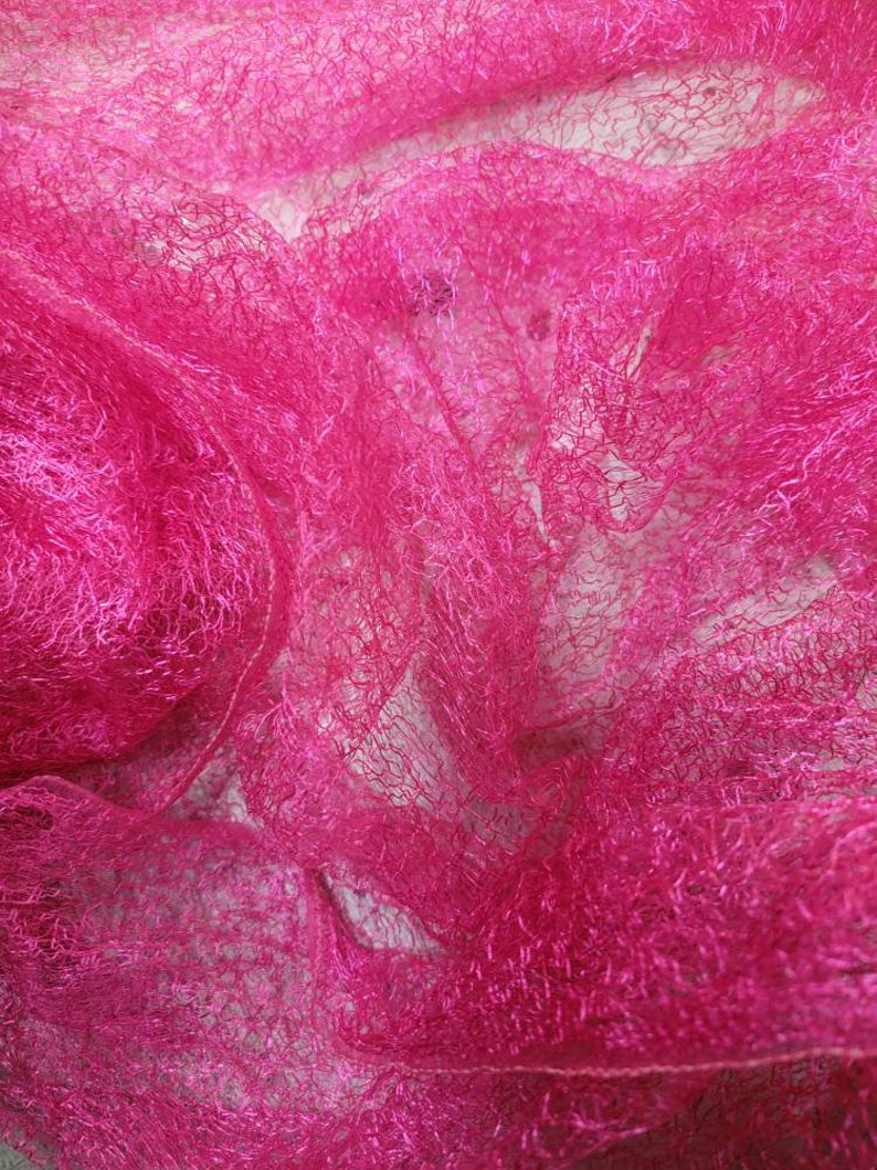 Bubble Pink Color Spangle Netting Soft Tulle Fabric Usable for Apparel ...