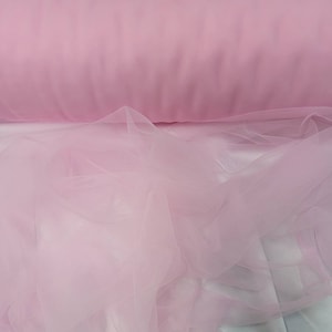 Super fine soft Baby Pink    color Tulle/Mesh 60&quot; wide sold by the yard usable for Apparel and interior designing.