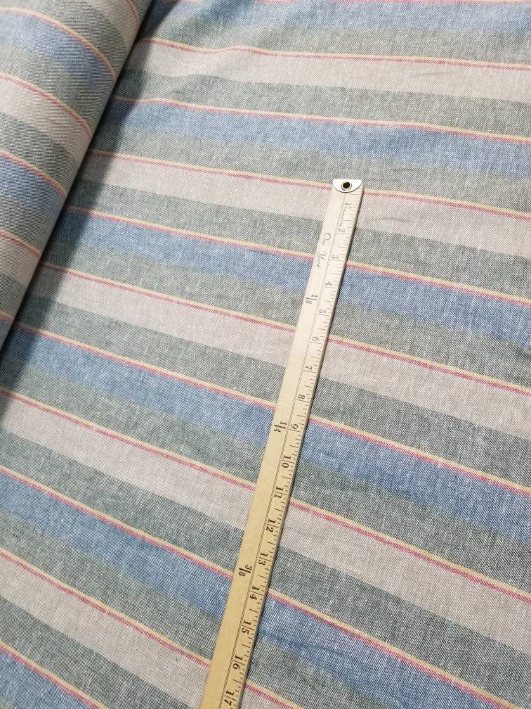Striped heavy weight linen 45 inches wide. Usable for | Etsy