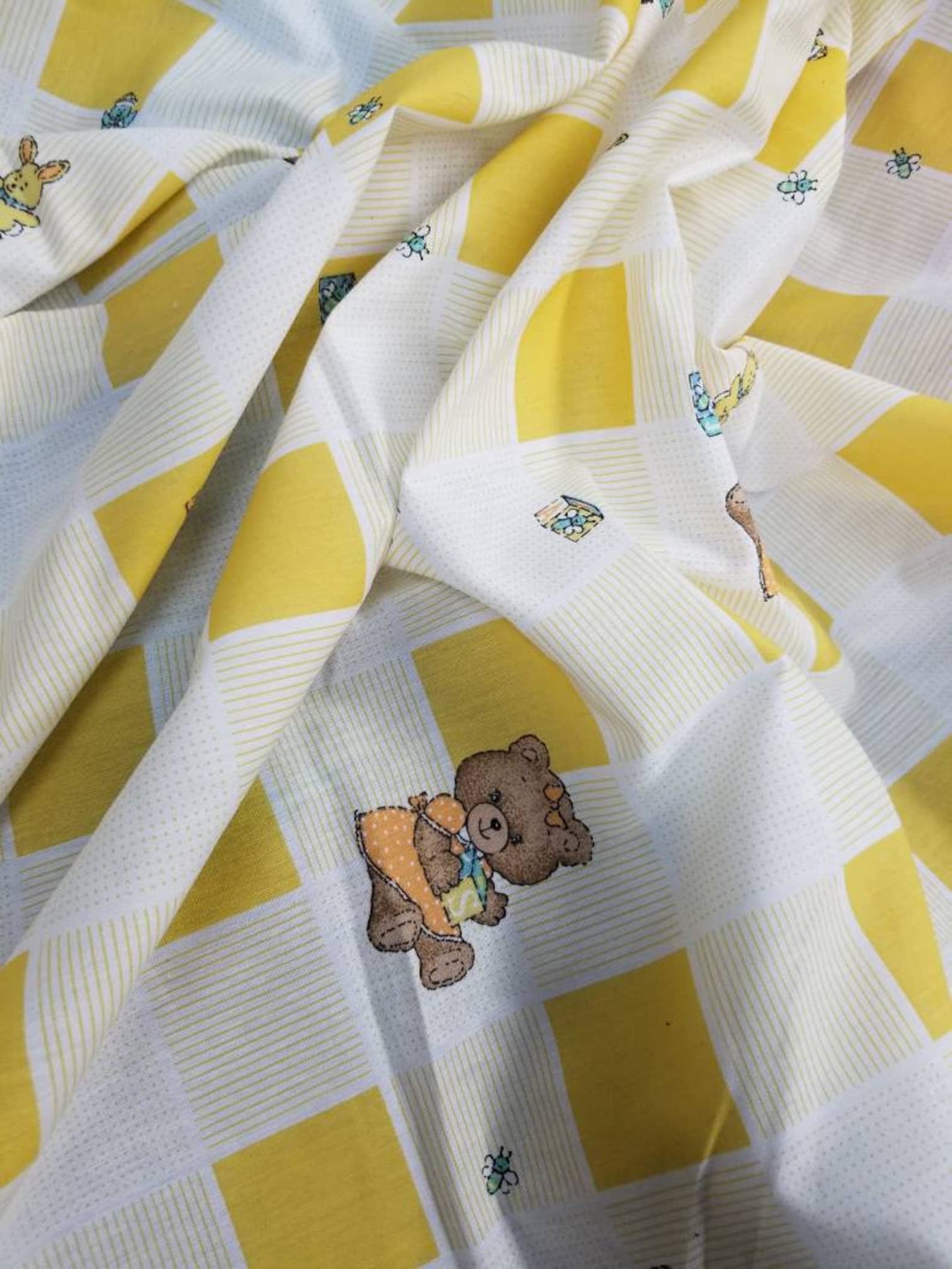 Cartoon Print Cotton Fabrics Usable for Children Clothing and Etsy
