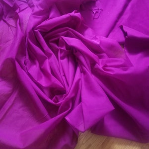Purple   color Mercerised 100% soft Cotton Voile fabric usable for apparel,accessories and interior designing 45 inches wide.