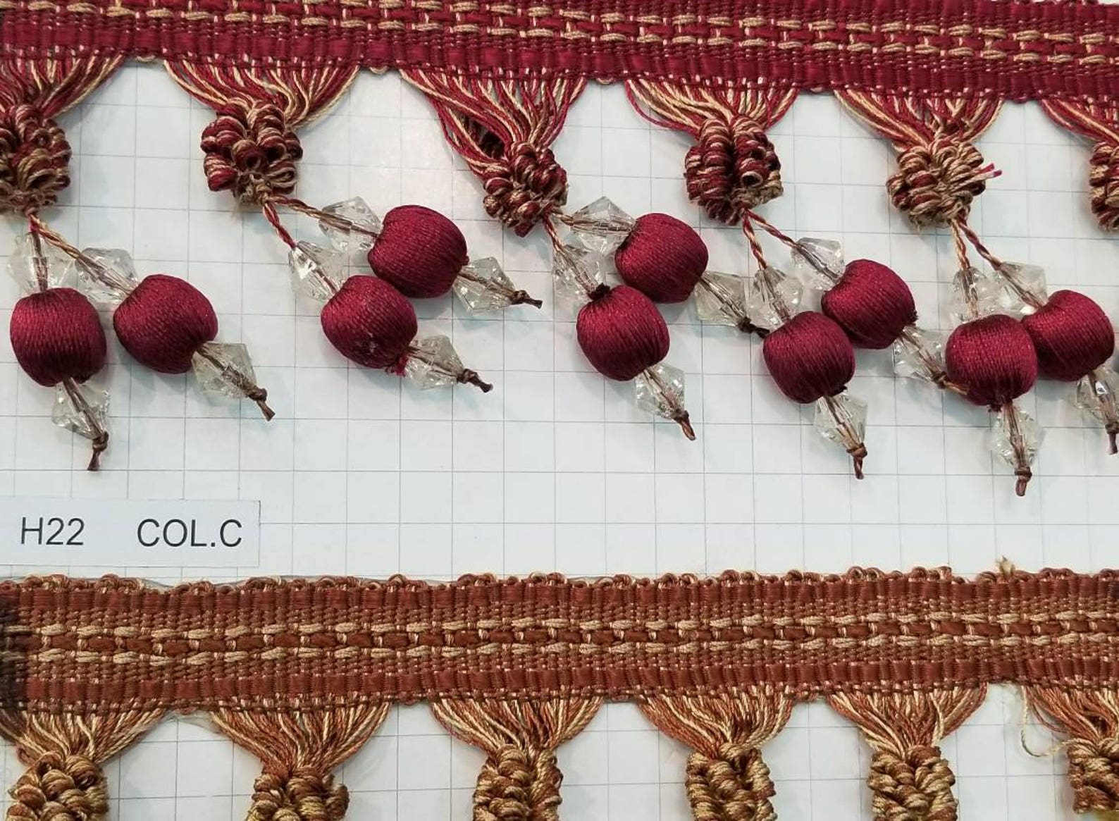 Beaded Tassel Trim Sold by the Yard Usable for Tassel Fringe Etsy Canada