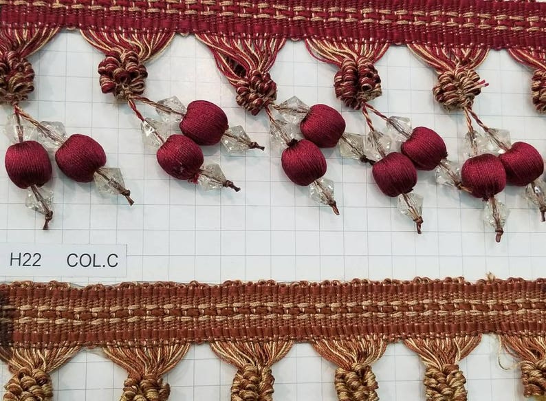 Beaded Tassel Trim Sold by the Yard Usable for Tassel Fringe Etsy