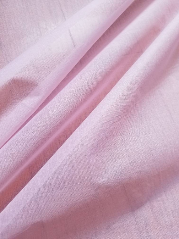 Pink Color 100% Cotton Organdy, This Fabric is Stiff Semi
