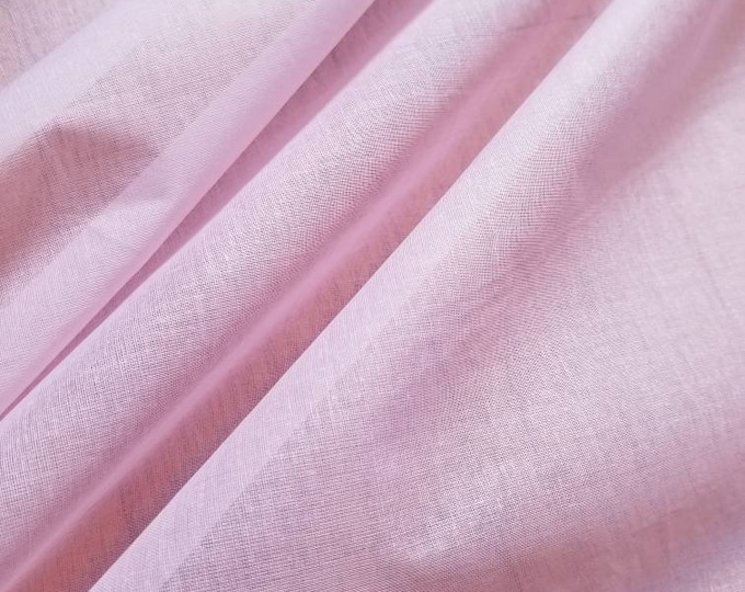 Pink Color 100% Cotton Organdy, This Fabric is Stiff Semi Sheer Fabric ...