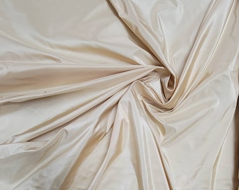 Gold color 100% silk Taffeta fabric  usable for draperies & Appearel, 54" wide.    Sold by the yard. For interior designers and decoration.