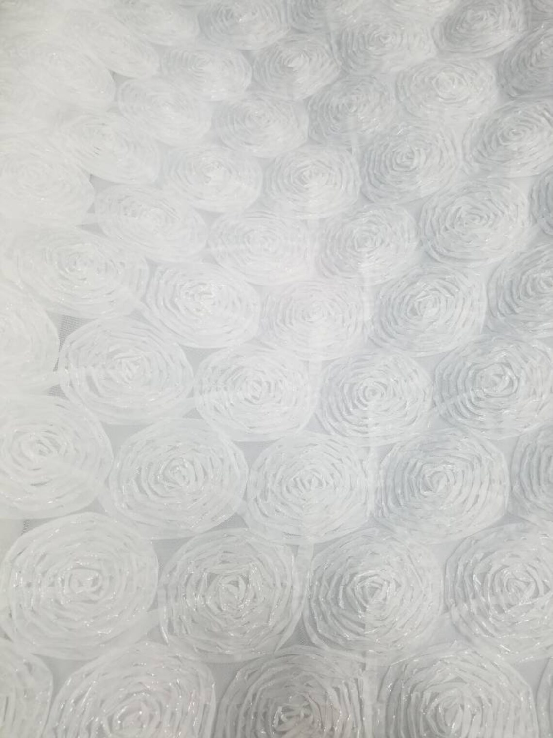 White Resette Bridal Fabric Usable for Apparel,accessories and Interior ...